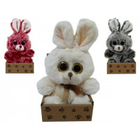 Игрушка мягкая Зайчик с большими глазами 17cm