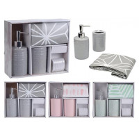 Set pentru baie din ceramica Bathroom 3unit. + perdea 180X180cm, 3culori Set pentru baie din ceramica Bathroom 3unit. + perdea 180X180cm, 3culori