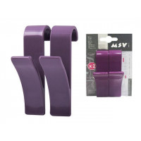Cârlige pentru uscarea prosoapelor MSV 2buc, mov, din plastic Cârlige pentru uscarea prosoapelor MSV 2buc, mov, din plastic