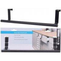 Suport pentru prosoape pe usa Storage 36.5X6X80cm, metal, negru Suport pentru prosoape pe usa Storage 36.5X6X80cm, metal, negru