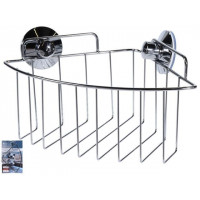 Coș de colt pe Ventuză Bathroom 25X17.5X10cm, metal Coș de colt pe Ventuză Bathroom 25X17.5X10cm, metal