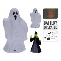 Сувенир LED Halloween Привидение / Ведьма 14cm и музыка