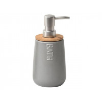 Dozator pentru săpun Bath 410ml sur, capac bambus, ceramică Dozator pentru săpun Bath 410ml sur, capac bambus, ceramică