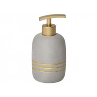 Dozator pentru săpun Golden Stripes 400ml, gri, din ceramică