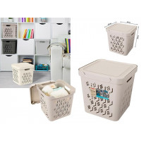 Cos cu capac Econova Deluxe 29X29X29сm, 18l, bej Cos cu capac Econova Deluxe 29X29X29сm, 18l, bej