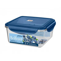 Контейнер герметичный Phibo Brilliant 1.15l, 16X16X8cm, син Контейнер герметичный Phibo Brilliant 1.15l, 16X16X8cm, син