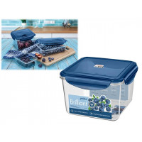 Контейнер герметичный Phibo Brilliant 1.7l, 16X16X10cm, сини Контейнер герметичный Phibo Brilliant 1.7l, 16X16X10cm, сини