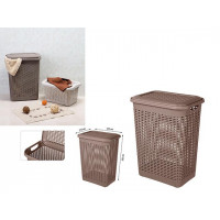 Cos pentru rufe cu capac Econova 50l, 42X31X56cm maro Cos pentru rufe cu capac Econova 50l, 42X31X56cm maro