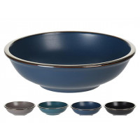 Тарелка глубокая 18cm Metallic Rim Blu, керамика Тарелка глубокая 18cm Metallic Rim Blu, керамика