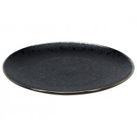 Тарелка сервировочная 26см Metallic Rim Black, керамика Тарелка сервировочная 26см Metallic Rim Black, керамика