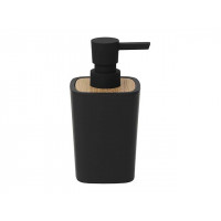 Dozator pentru săpun Tendance Rubber 380ml, capac bambus, negru, din plastic Dozator pentru săpun Tendance Rubber 380ml, capac bambus, negru, din plastic