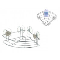 Raft de colt pe ventuze Tendance Piatra 19X19X10cm, inox Raft de colt pe ventuze Tendance Piatra 19X19X10cm, inox