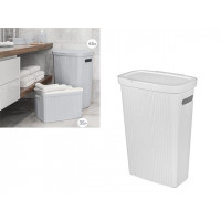 Cos pentru rufe cu capac Econova Velvet 45l, 45X29X63cm, gri Cos pentru rufe cu capac Econova Velvet 45l, 45X29X63cm, gri