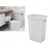 Cos pentru rufe cu capac Econova 60l, 45X36X63cm, gri Cos pentru rufe cu capac Econova 60l, 45X36X63cm, gri