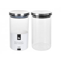 Borcan din sticla EH 1l, 19cm, capac din metal Borcan din sticla EH 1l, 19cm, capac din metal