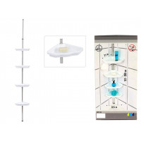 Suport de colt pentru accesorii de baie Tendance cu 4 rafturi, aluminiu Suport de colt pentru accesorii de baie Tendance cu 4 rafturi, aluminiu