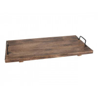Platou de servire EH 56.5X30X5сm cu picioare, maner metalic, mango Platou de servire EH 56.5X30X5сm cu picioare, maner metalic, mango