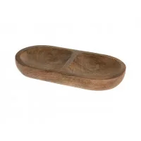 Поднос дерево манго 2 секции 20X10X2.5cm