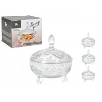 Bomboniera EH Riple 825ml D16X18cm, sticla Bomboniera EH Riple 825ml D16X18cm, sticla