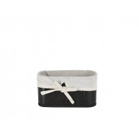 Cos H&S 24X14X12cm, negru, cu căptușeală, din bambus Cos H&S 24X14X12cm, negru, cu căptușeală, din bambus