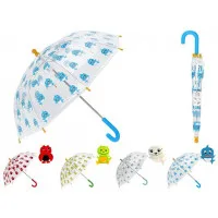 Зонт-трость детский D58cm Piove прозрачный, рисунок