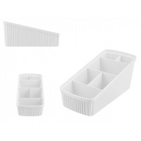 Organizator pentru depozitare Econova Velvet 24X11.7X10.6cm, alb Organizator pentru depozitare Econova Velvet 24X11.7X10.6cm, alb
