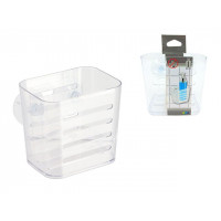 Cos pe ventuze Tendance 10X8X10.8cm, transparenta, plastic Cos pe ventuze Tendance 10X8X10.8cm, transparenta, plastic