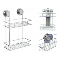 Raft cu 2 nivele pe Ventuză Five 36.5X25X13.5cm, metal Raft cu 2 nivele pe Ventuză Five 36.5X25X13.5cm, metal