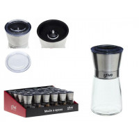 Rasnita pentru piper si sare Five D6.5X13cm, inox/sticla Rasnita pentru piper si sare Five D6.5X13cm, inox/sticla