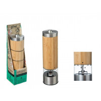 Rasnita pentru piper/sare electrica Five D5.7X21.5cm, bambus/metal Rasnita pentru piper/sare electrica Five D5.7X21.5cm, bambus/metal