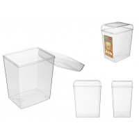 Контейнер для сыпучих продуктов Phibo 1.7l, 10.8X14.8X18.3cm, прозрачный Контейнер для сыпучих продуктов Phibo 1.7l, 10.8X14.8X18.3cm, прозрачный