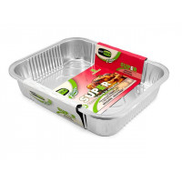 Forme din aluminiu GioStyle 3buc, 140µm, 33X24X6cm, pentru 8 portii Forme din aluminiu GioStyle 3buc, 140µm, 33X24X6cm, pentru 8 portii