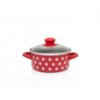 Кастрюля эмалированная Classic 16cm, 1.5l, крышка стекло
