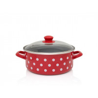Кастрюля эмалированная Classic 24cm, 4.75l, крышка стекло