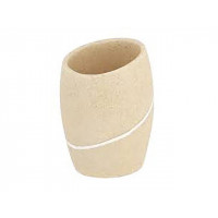 Păhar pentru periuțe de dinți Tendance Stone, bej, din polirezin Păhar pentru periuțe de dinți Tendance Stone, bej, din polirezin