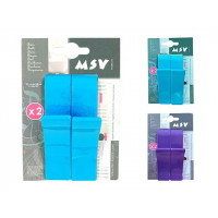 Cârlige pentru suportul de uscarea prosoapelor MSV, 2 buc, albăstră/violet, din plastic Cârlige pentru suportul de uscarea prosoapelor MSV, 2 buc, albăstră/violet, din plastic