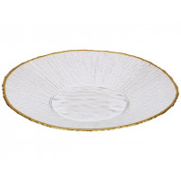 Тарелка десертная 21cm Golden Rim, стекло Тарелка десертная 21cm Golden Rim, стекло