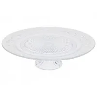 Platou de servire cu picior D25cm, H7cm, sticla