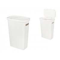 Cos pentru rufe cu capac Velvet 45l, 45X29X63cm, ?ngust, alb Cos pentru rufe cu capac Velvet 45l, 45X29X63cm, ?ngust, alb