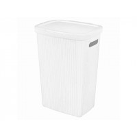 Cos pentru rufe cu capac Velvet 60l, 45X36X63cm, alb Cos pentru rufe cu capac Velvet 60l, 45X36X63cm, alb