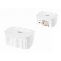 Cutie de depozitare Econova Velvet 0.9l, 15Х11.5Х7cm, alb?, cu capac Cutie de depozitare Econova Velvet 0.9l, 15Х11.5Х7cm, alb?, cu capac
