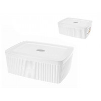 Cutie de depozitare Econova Velvet 6.55l, 29.5X22.5X11cm, alb?, cu capac Cutie de depozitare Econova Velvet 6.55l, 29.5X22.5X11cm, alb?, cu capac