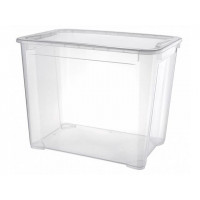 Контейнер с крышкой Econova Cristal 70l, 55.5X39X43.5cm, прозрачный