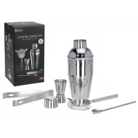 Set pentru bar EH 5buc: shaker, cleste, pahar dublu de masurare, sita, spatula Set pentru bar EH 5buc: shaker, cleste, pahar dublu de masurare, sita, spatula