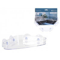 Coș pentru baie Bathroom 23X15X5cm cu Ventuză, plastic Coș pentru baie Bathroom 23X15X5cm cu Ventuză, plastic