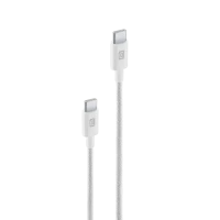 Кабель для зарядки и передачи данных Cellularline Power Braided, USB Type-C/USB Type-C, 2,5м, Белый