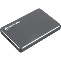 Внешний портативный жесткий диск Transcend StoreJet 25C3, 2 ТБ, Grey (TS2TSJ25C3N)