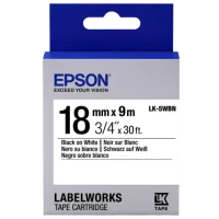 Cartuş de bandă Epson LK-5WBN, 18 mm x 9 m