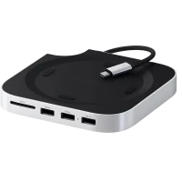 Satechi Mac Mini M4 Stand & Hub with SSD Enclosure, 2xUSB-A3.2 Gen2, USB-A2.0, SD.