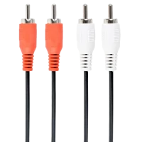 Cablu audio Cablexpert CCA-2R2R-6, 2x RCA (M) - 2x RCA (M), 1,8m, Negru